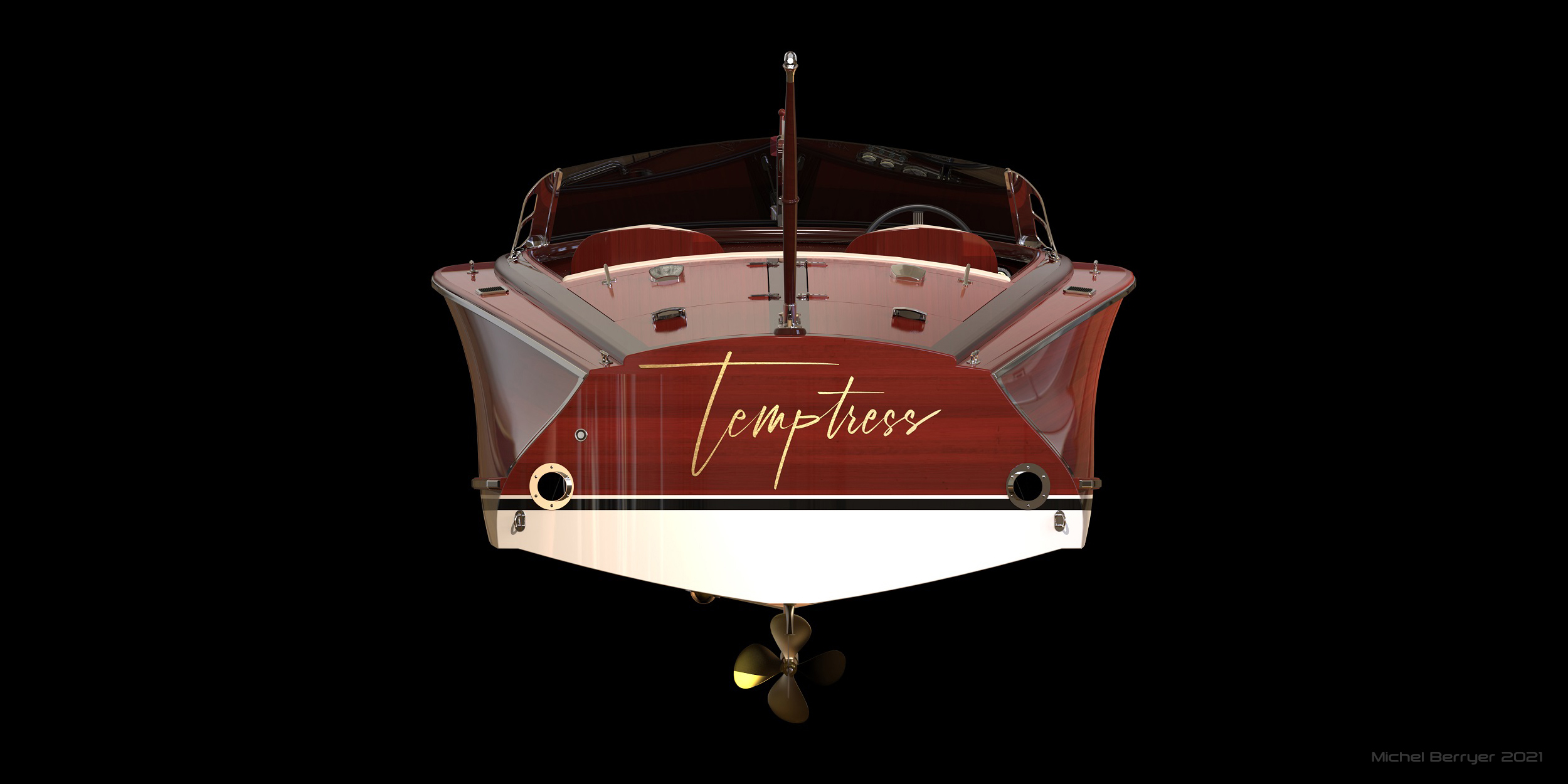 Temptress Boat the Modern Wood Yacht Tender copy